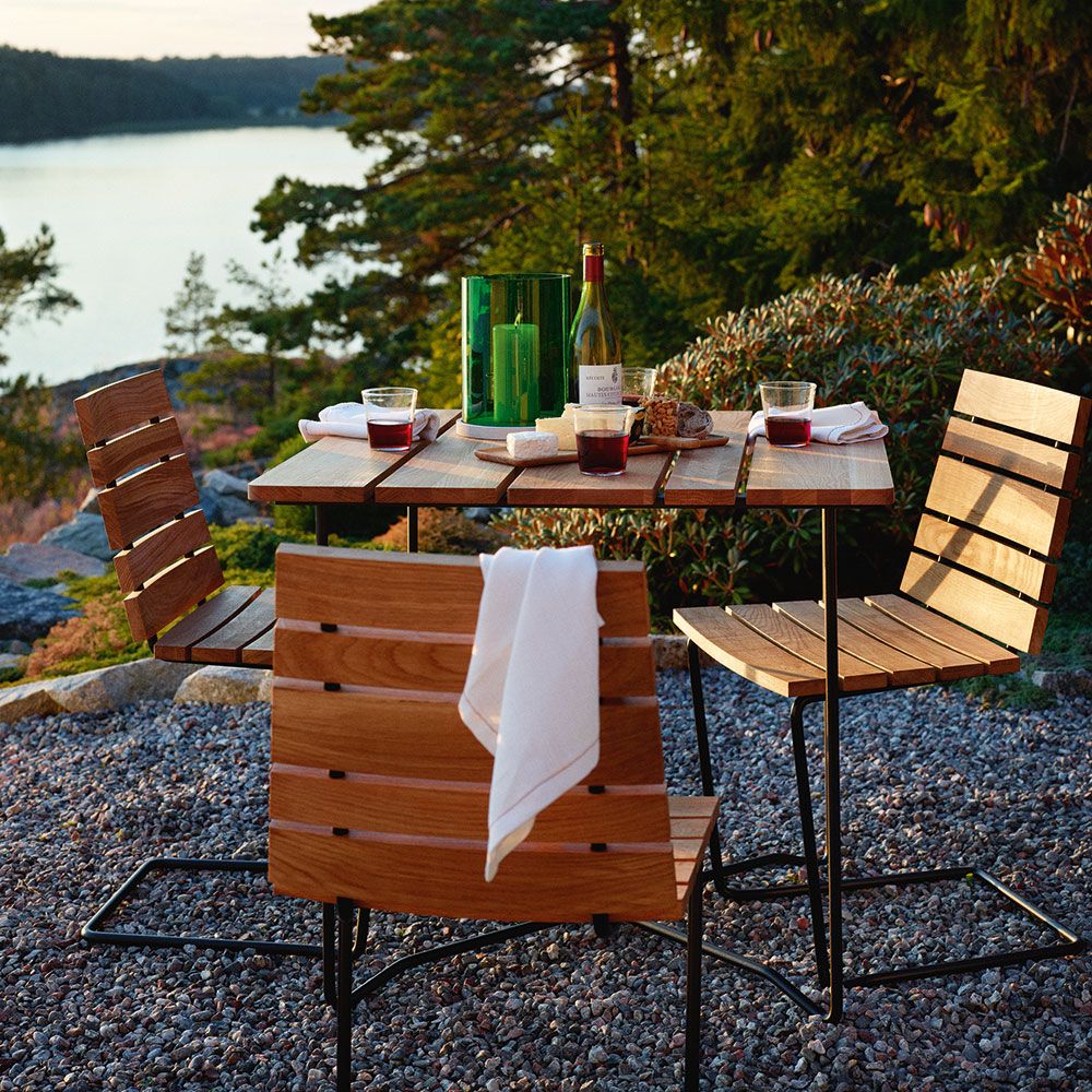 Grinda spisebordsstol sort/teak 