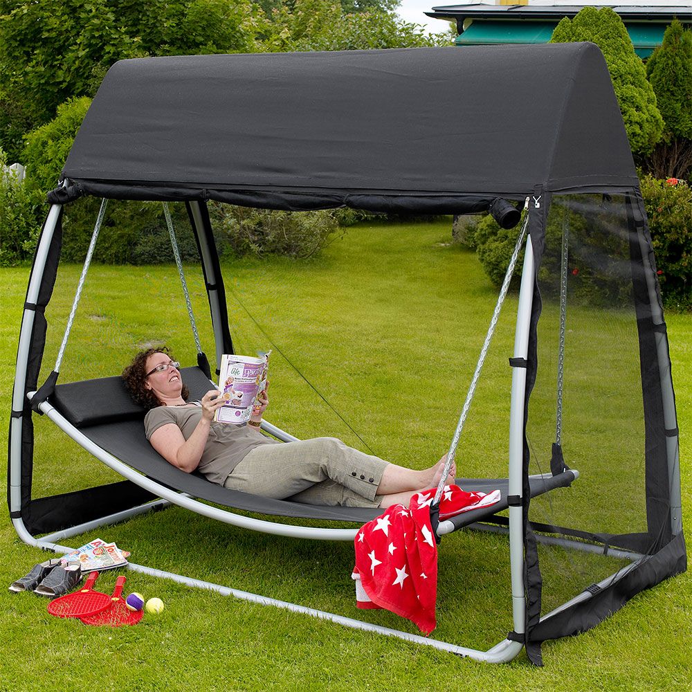 Silas Hængekøje Sølv/Sort Brafab