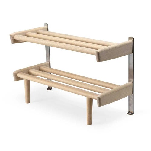 Meja Skohylde Gulv 59 cm Hvidolieret Eg