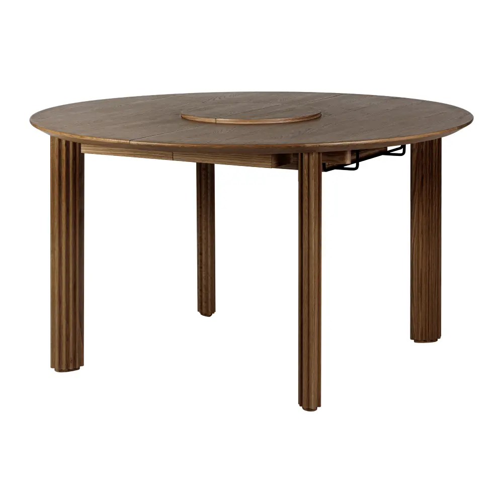 Comfort Circle Spisebord med udtræk 132-202x132 Dark Oak