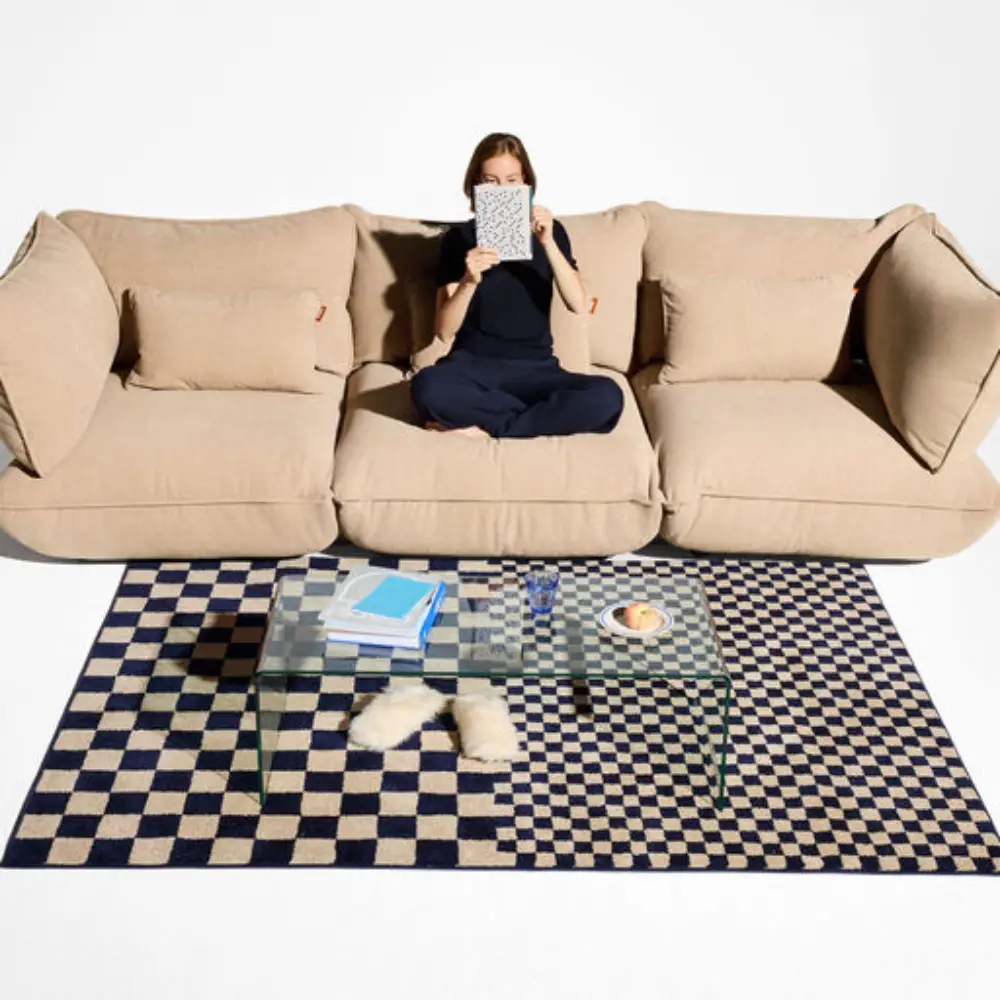 sumo sofa hjørnesektion højre cord recycled beige