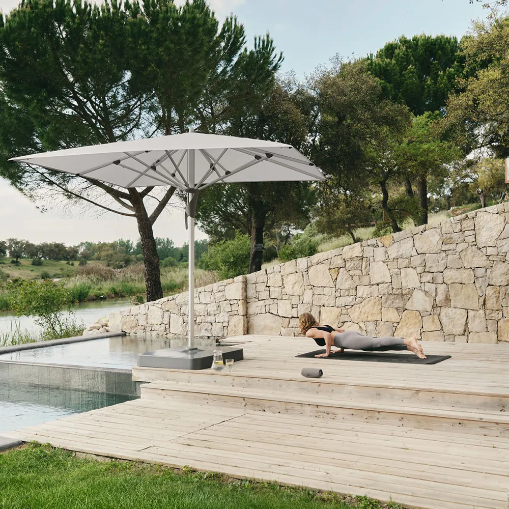 Fortello 350x350 cm parasol alu Cat.2 158 Off white