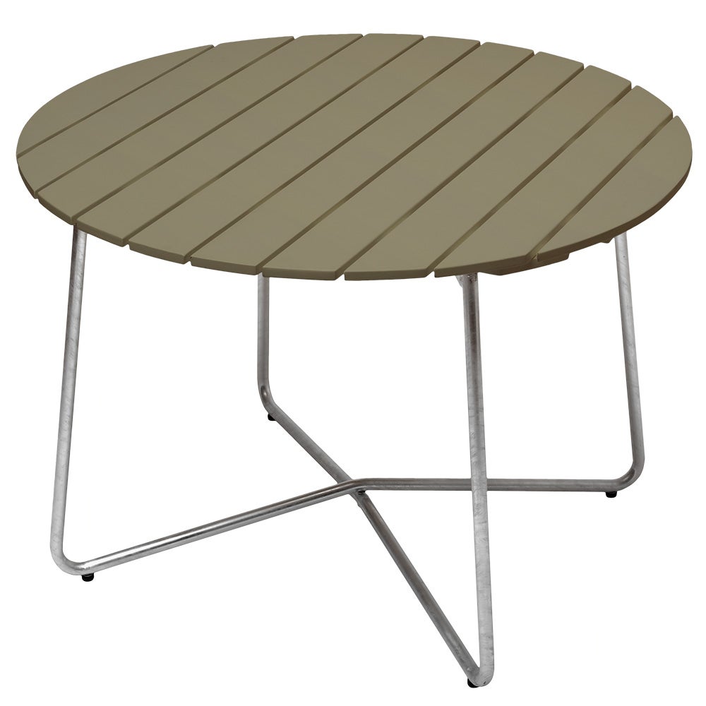 Grythyttan Stålmöbler, Tabel 9A 100 Grønlakeret eg / varmgalvaniseret ramme