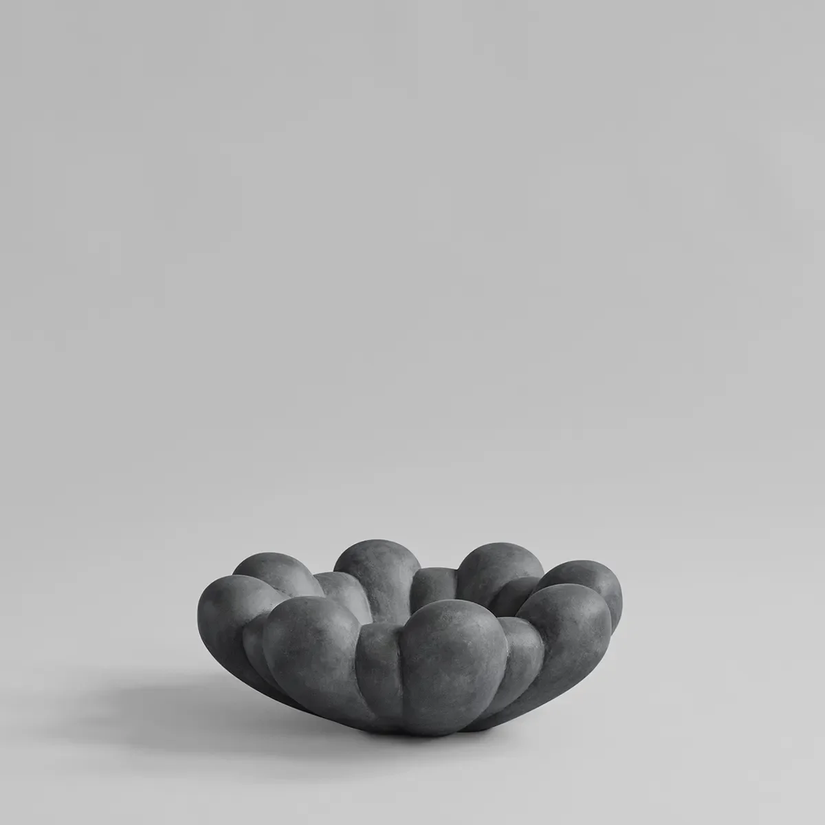 Håndlavet Dekorationsskål Bloom Dark Grey Ø 44 cm