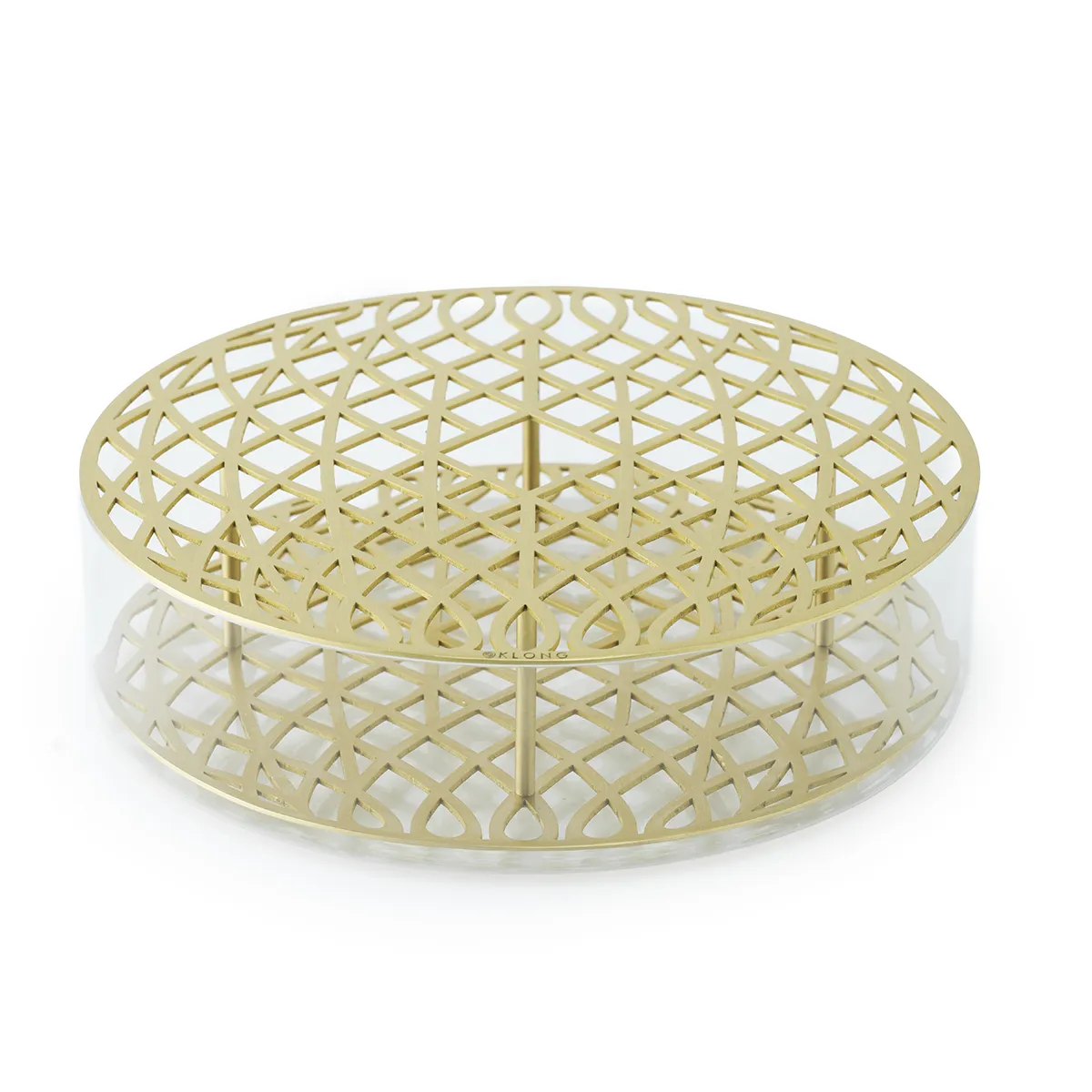 Äng Optimum Brass Ø21,9xH6,2 cm Messing, Glas Klong