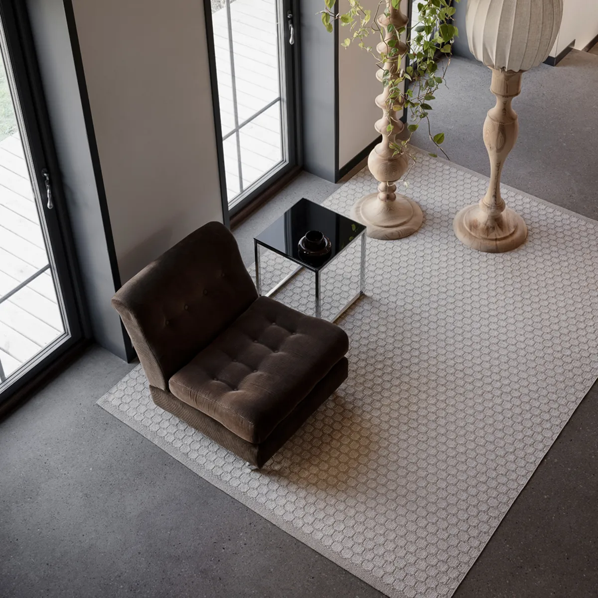 Vendbar Plastmåtte MIMI Beige/Vanilla 180 x 260 cm