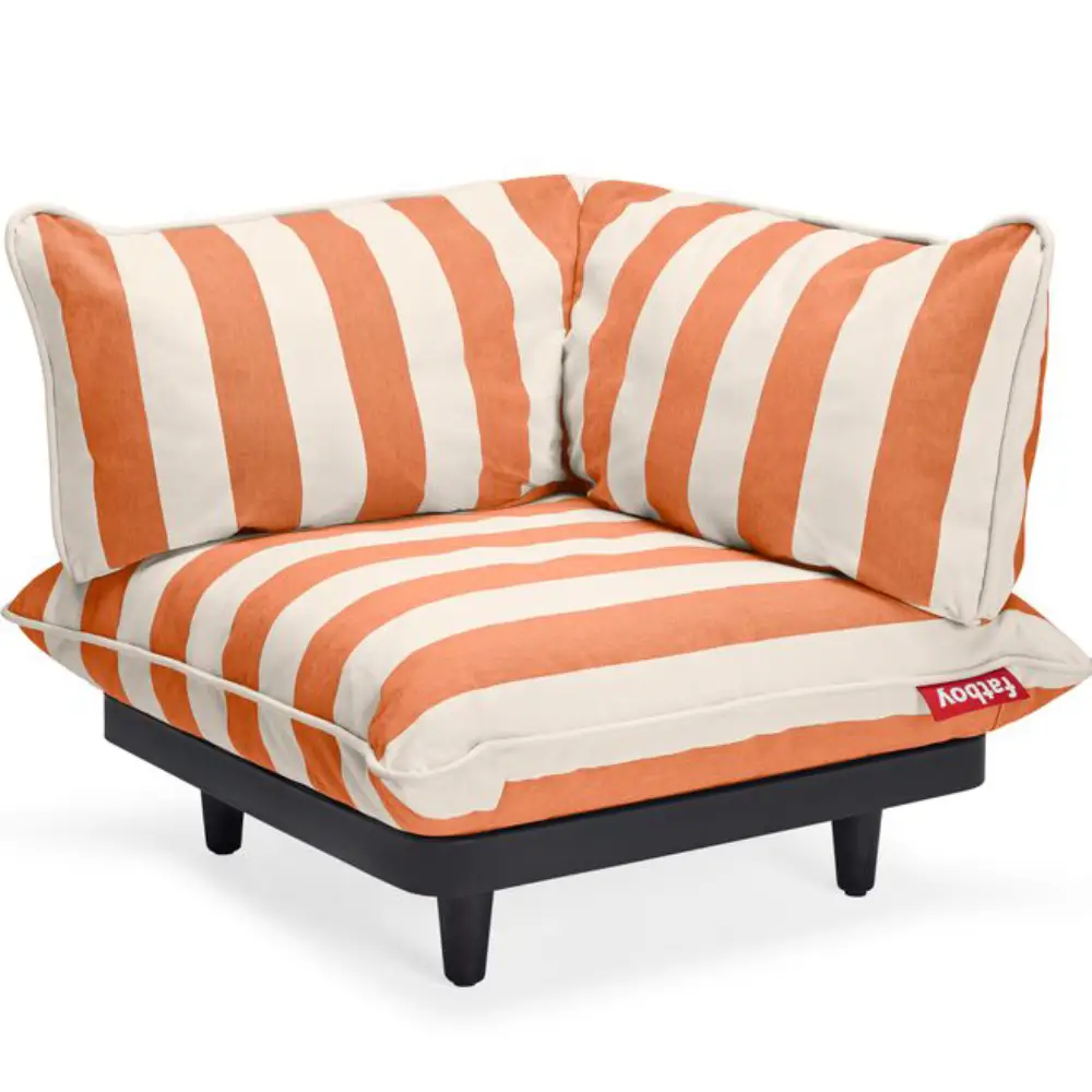Fatboy, Paletti hjørnestykke left stribet orange creme