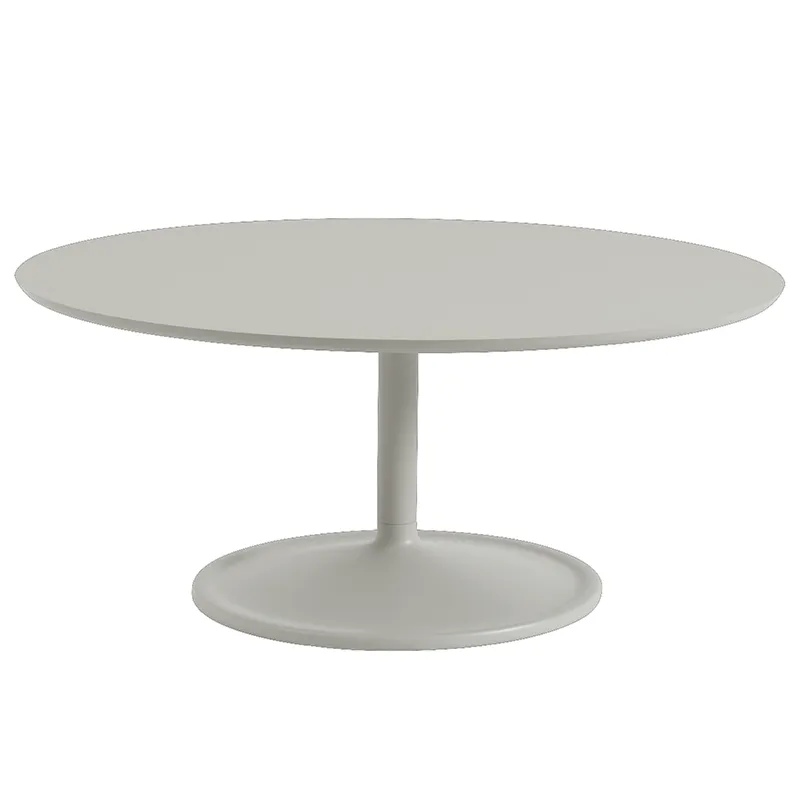 Muuto, Soft Coffee Table 95 cm Grey Linoleum Grey