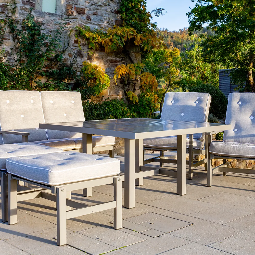 Sofa 2-personers aluminium grå 