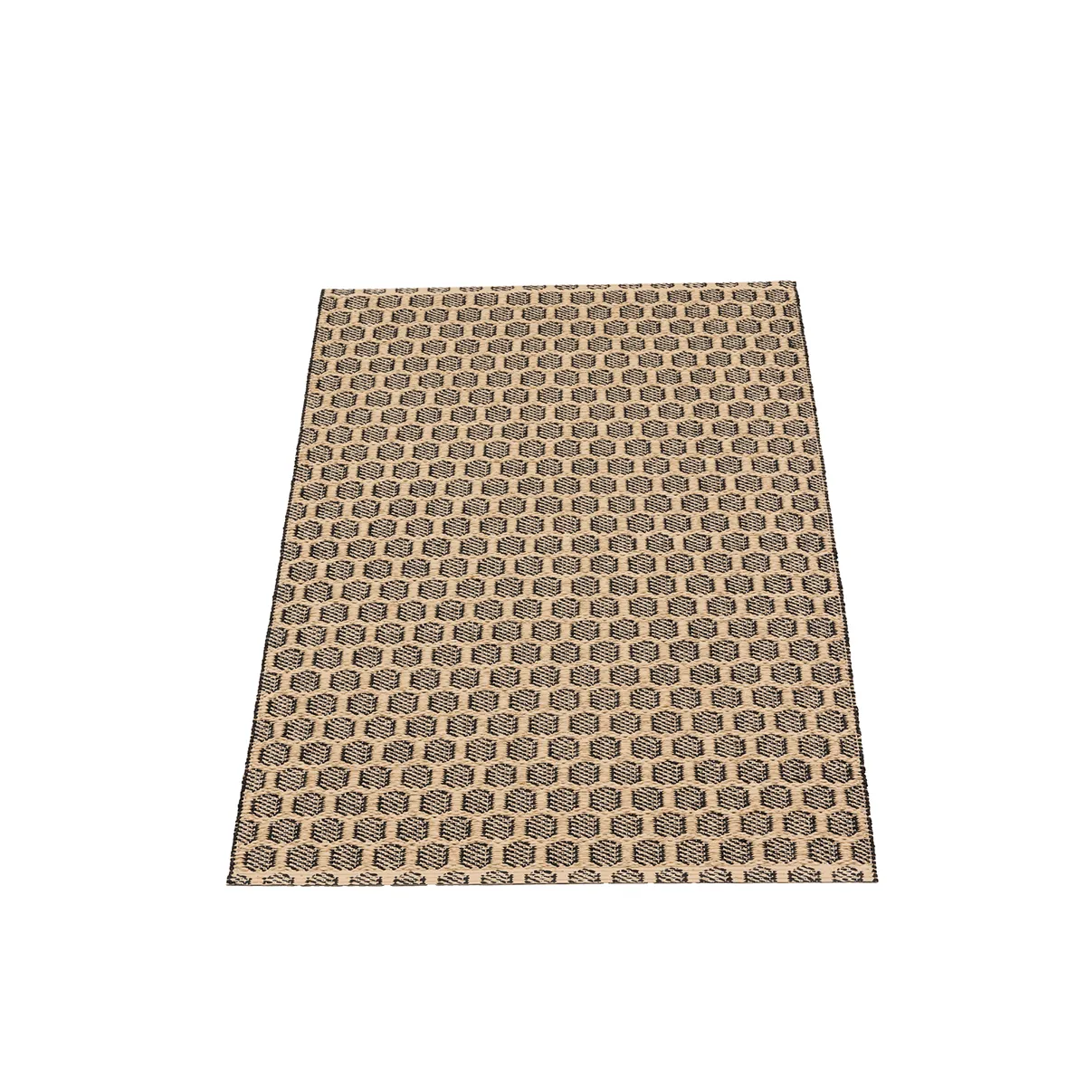 Vendbar Plastmåtte MIMI Black/Beige 70x180 cm