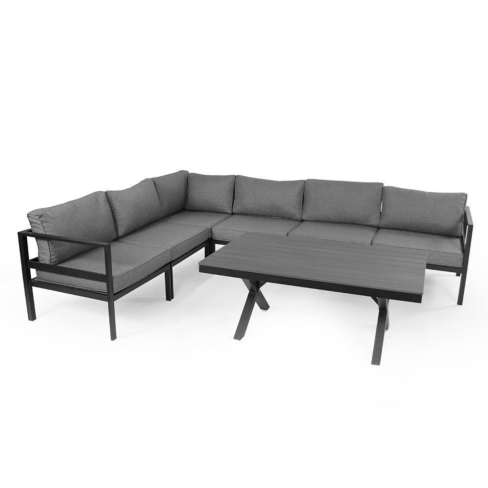 Leone Midtersektion Sort/Grå Aluminium Brafab