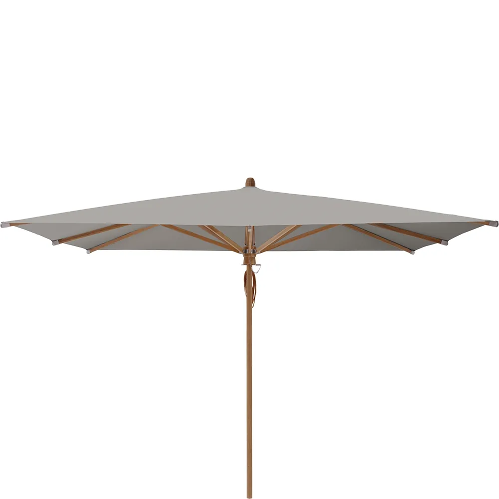 Glatz Teakwood parasoll 330×330 cm Kat.5 558 Steel