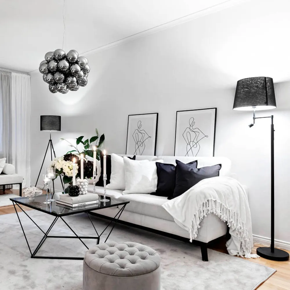 Orlando Gulvlampe Sort