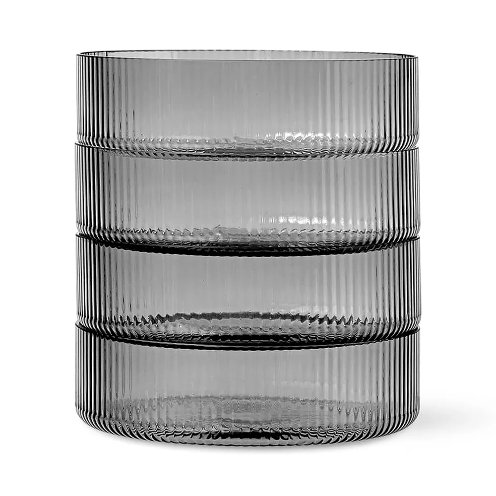 Ripple Serveringsskål 4-pak - Smoked Grey