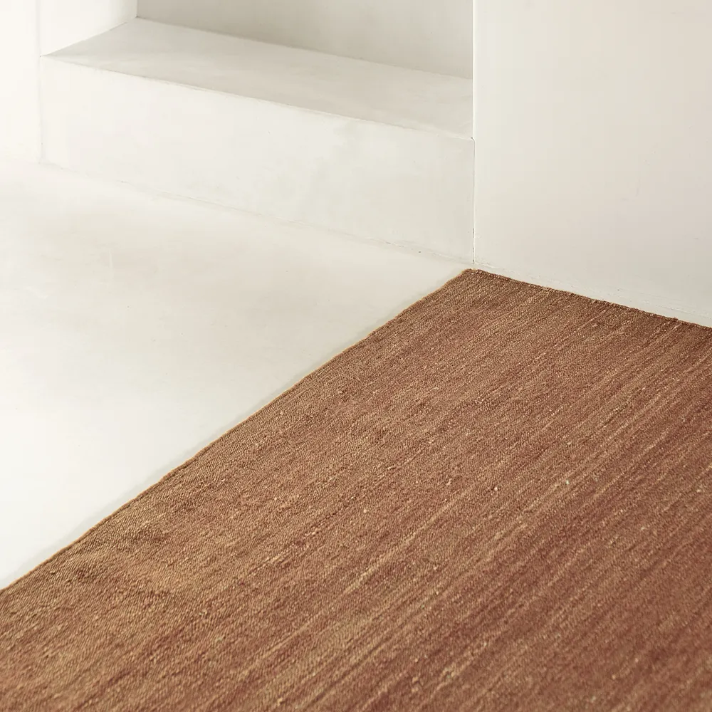 Nomad kilim Teppe 250x350 cm Terracotta