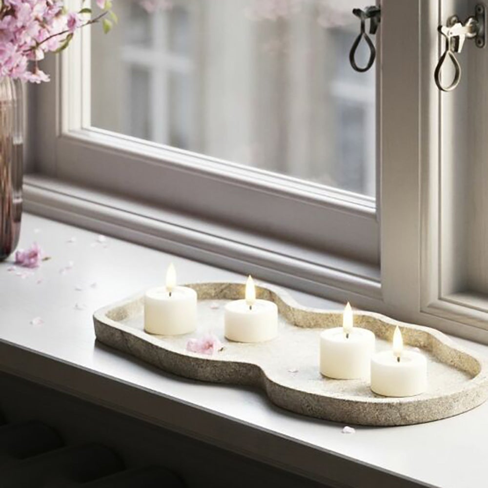  LED fyrfadslys 2-pak 4,1x4,5 cm hvid