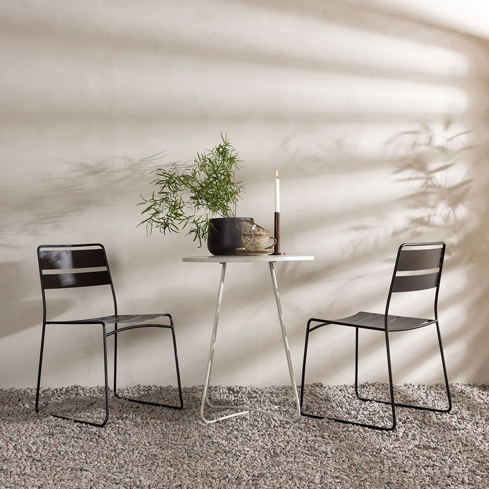 Lina spisebordsstol sort 2-pak