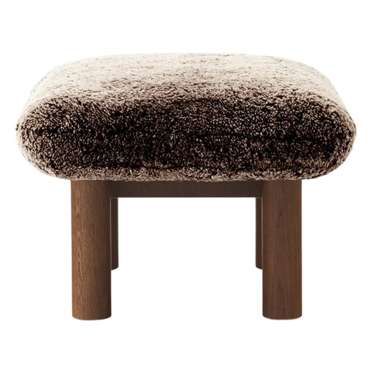 Brasilia skammel mørkbejdset eg, Sheepskin Nevotex Sahara