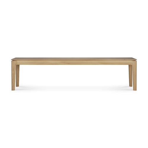Bok Bænk Lakeret teak 35x186 cm