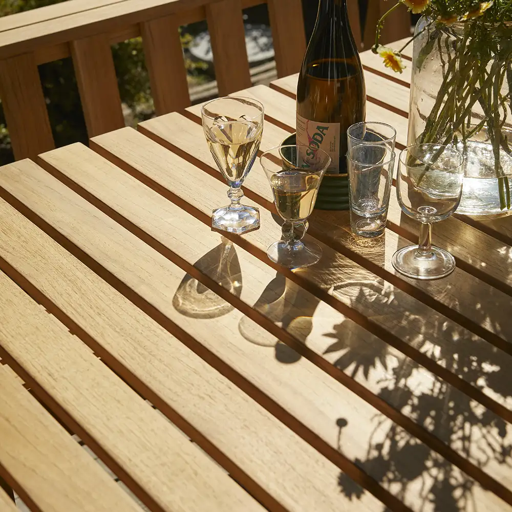 Plank spisebord 160x90 cm teak