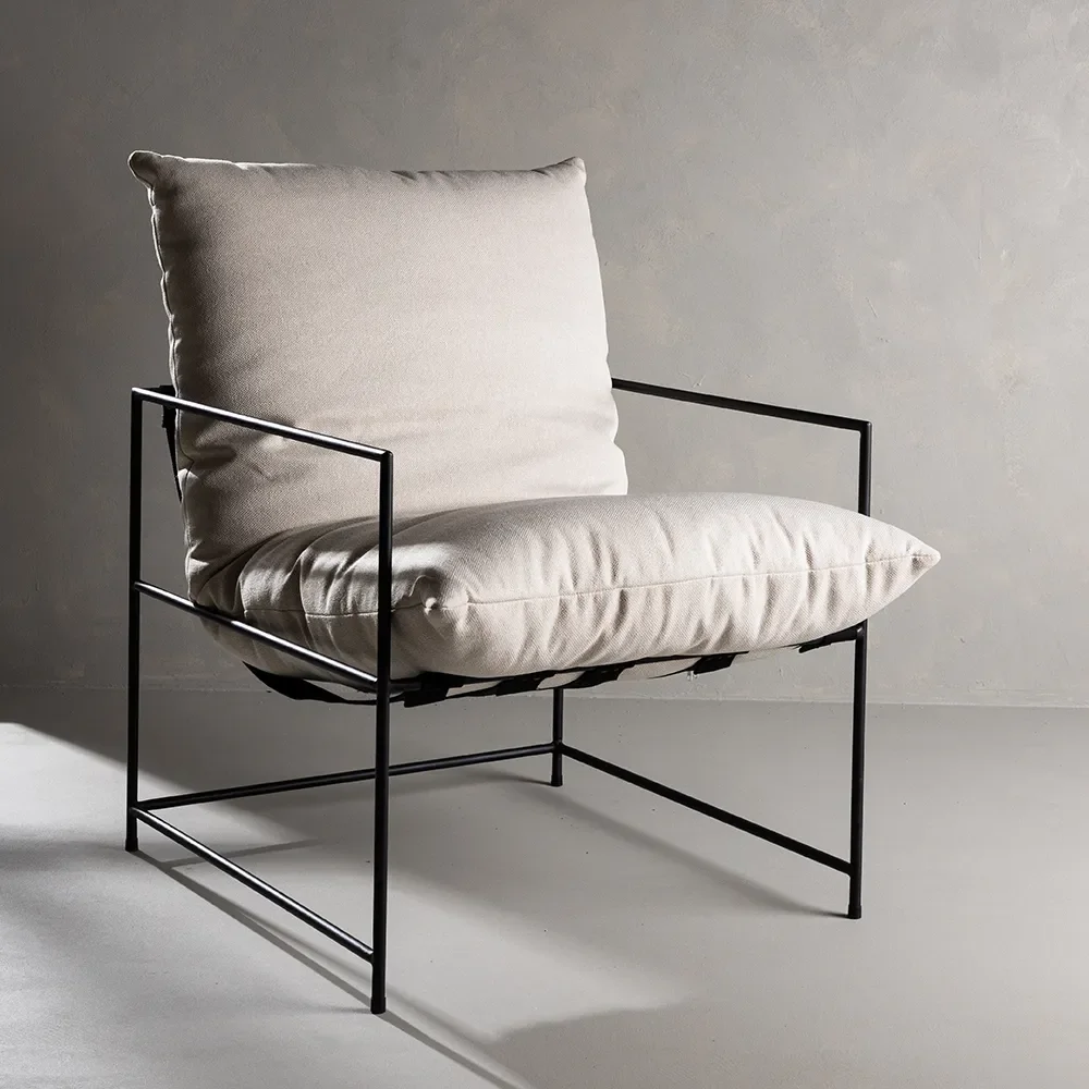 Sedalia Lænestol White Linen 