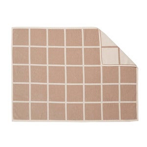 Vævet plaid i lammeuld Criss Beige