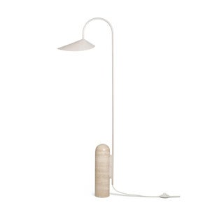 Justerbar Gulvlampe med Travertinfod Arum Cashmere