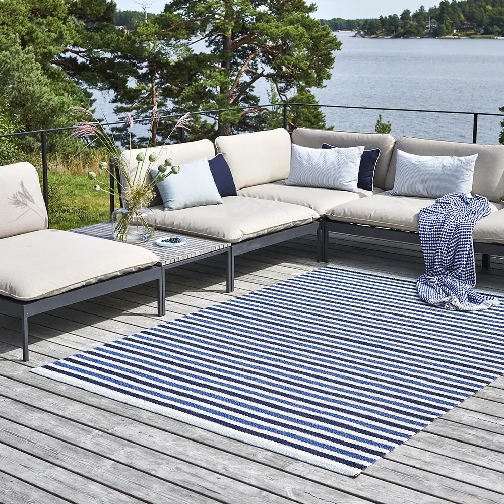 Teo tæppe 140x200 cm Denim/Dark Blue/Vanilla 