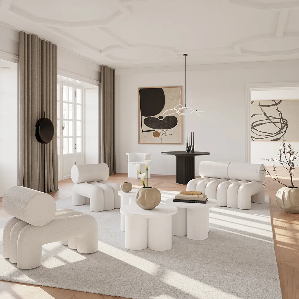 Big Foot Sofabord Lavt - Benhvid