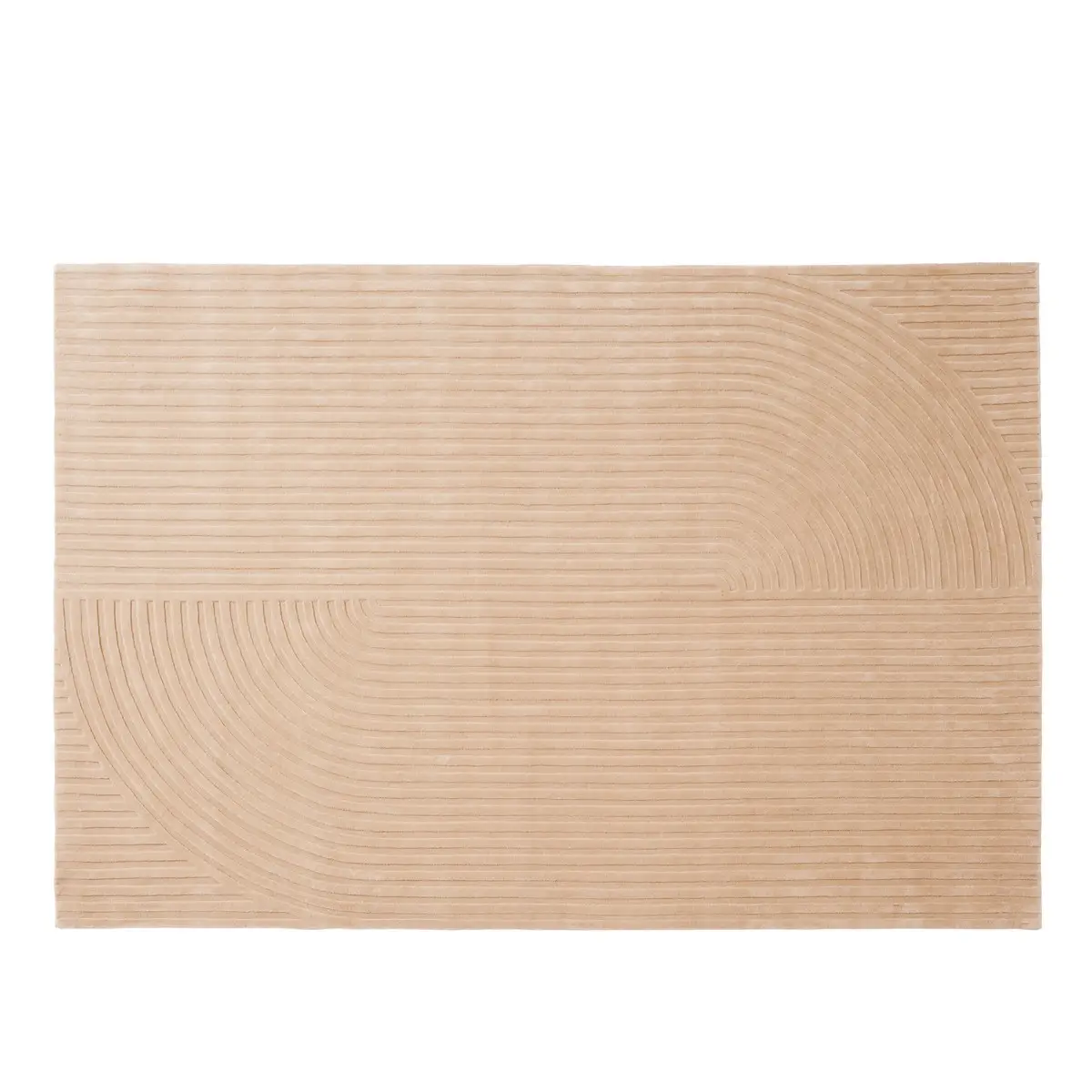 Muuto Relevo Rug Quattro uldtæppe Light rose, 200x300 cm