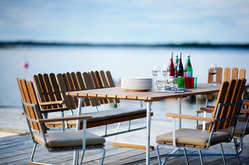 L105 Afsætningsbord Teak Grythyttan Stålmöbler