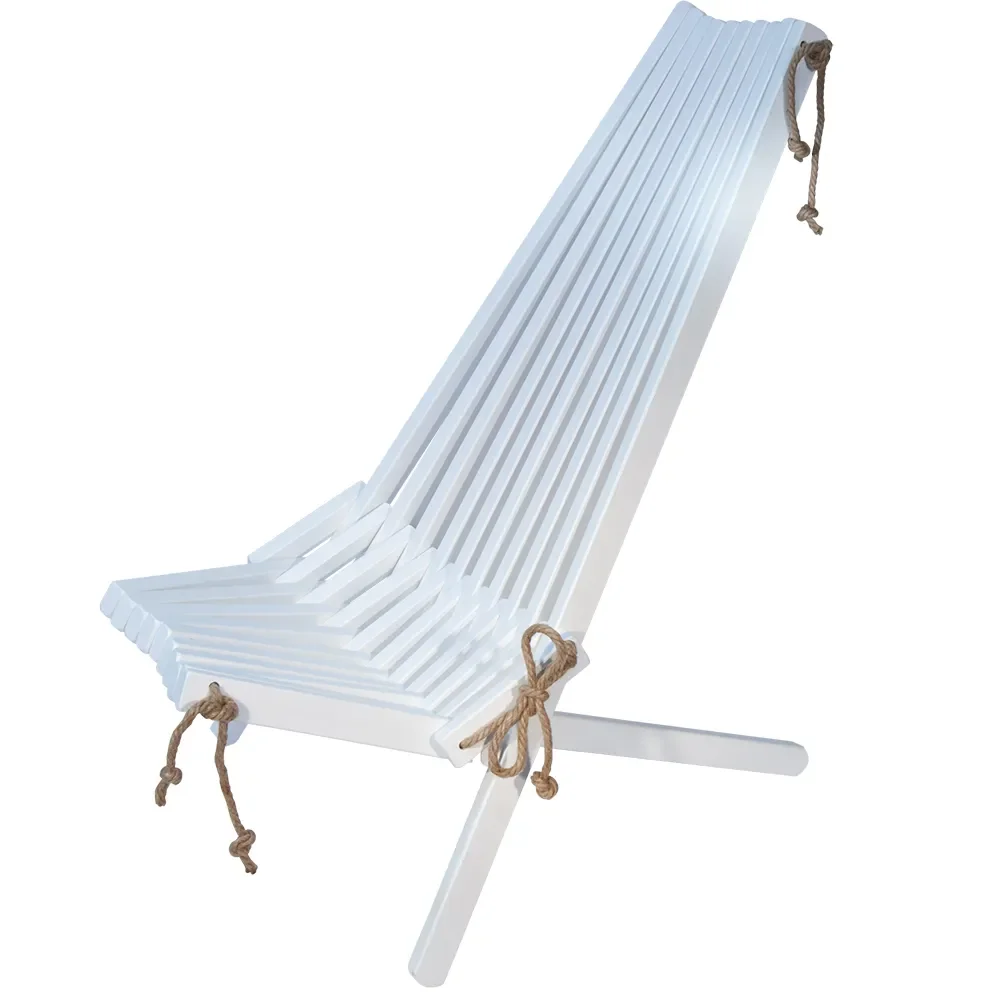 EcoChair Loungestol uden pude - Birketræ - Hvidmalet