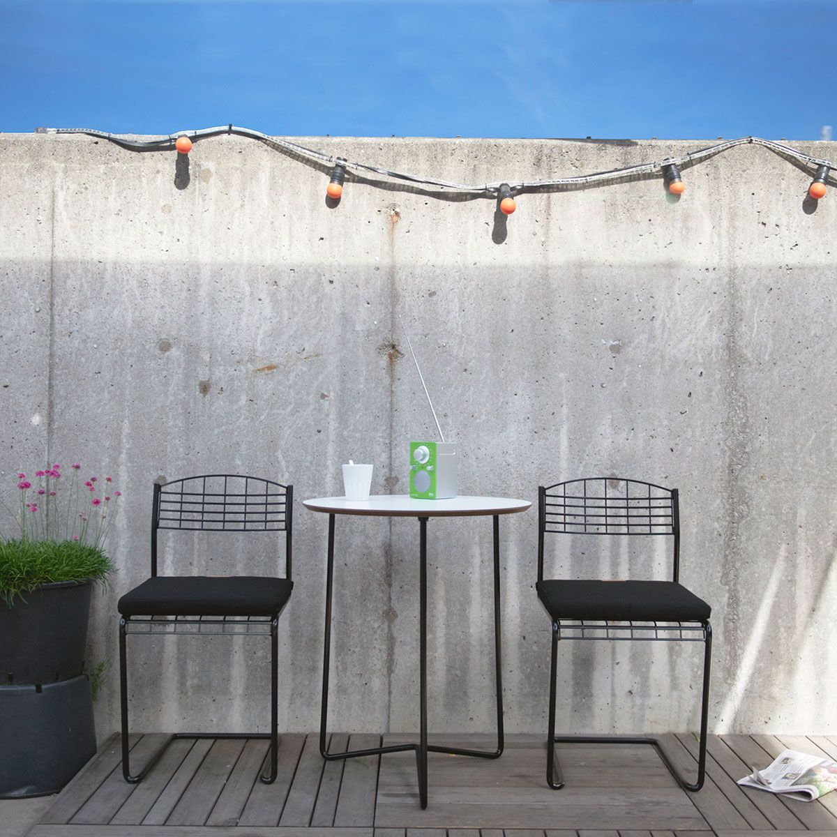 High Tech Cafésæt Sort Grythyttan Stålmöbler