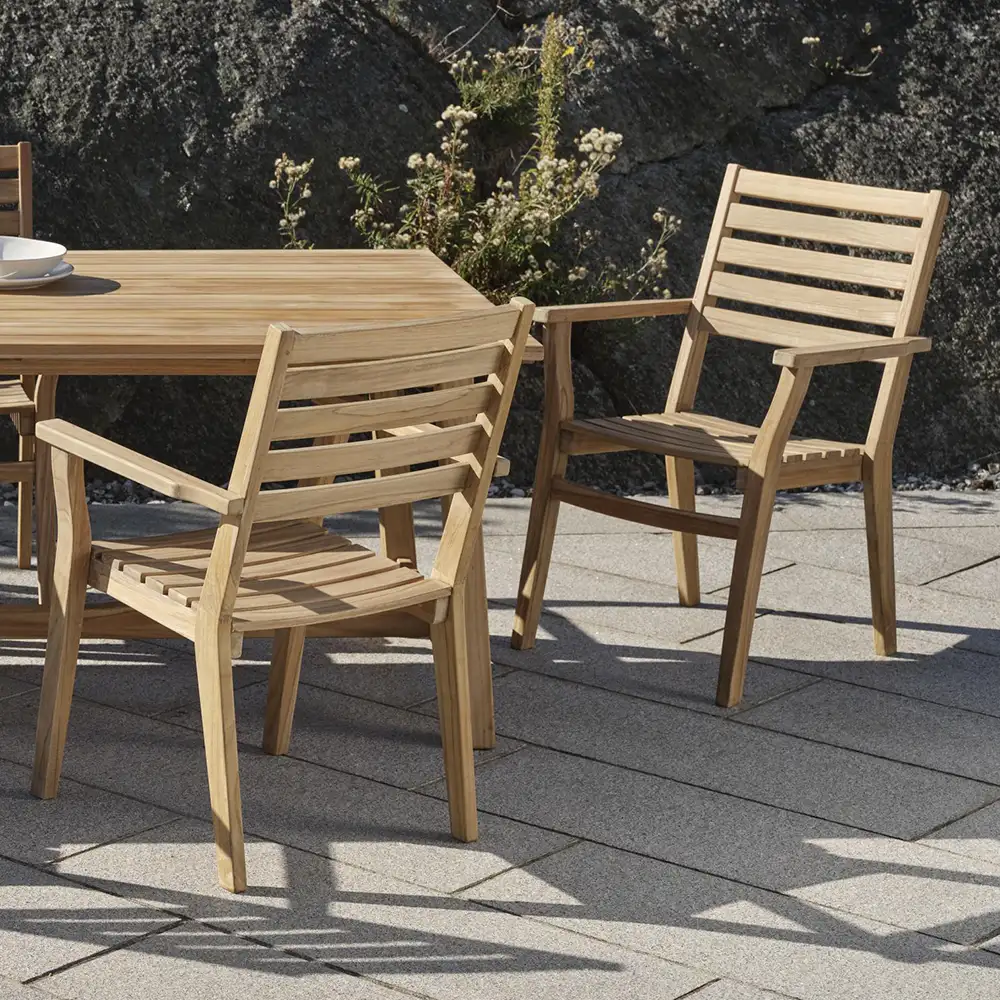 Keros Stol/Karmstol Teak