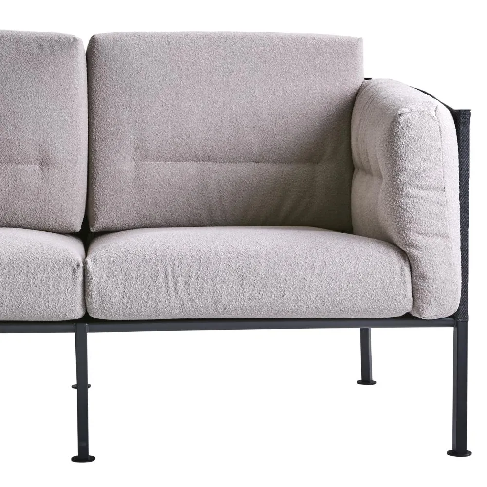 DELUX Sofa - Teddy Beige/ Sort