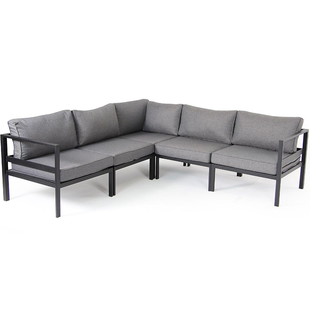 Leone Hjørnedel Sort/Grå Aluminium