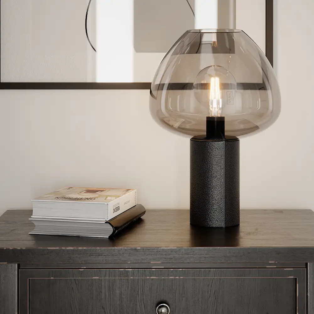 Cozy Bordlampe Sort/Grå