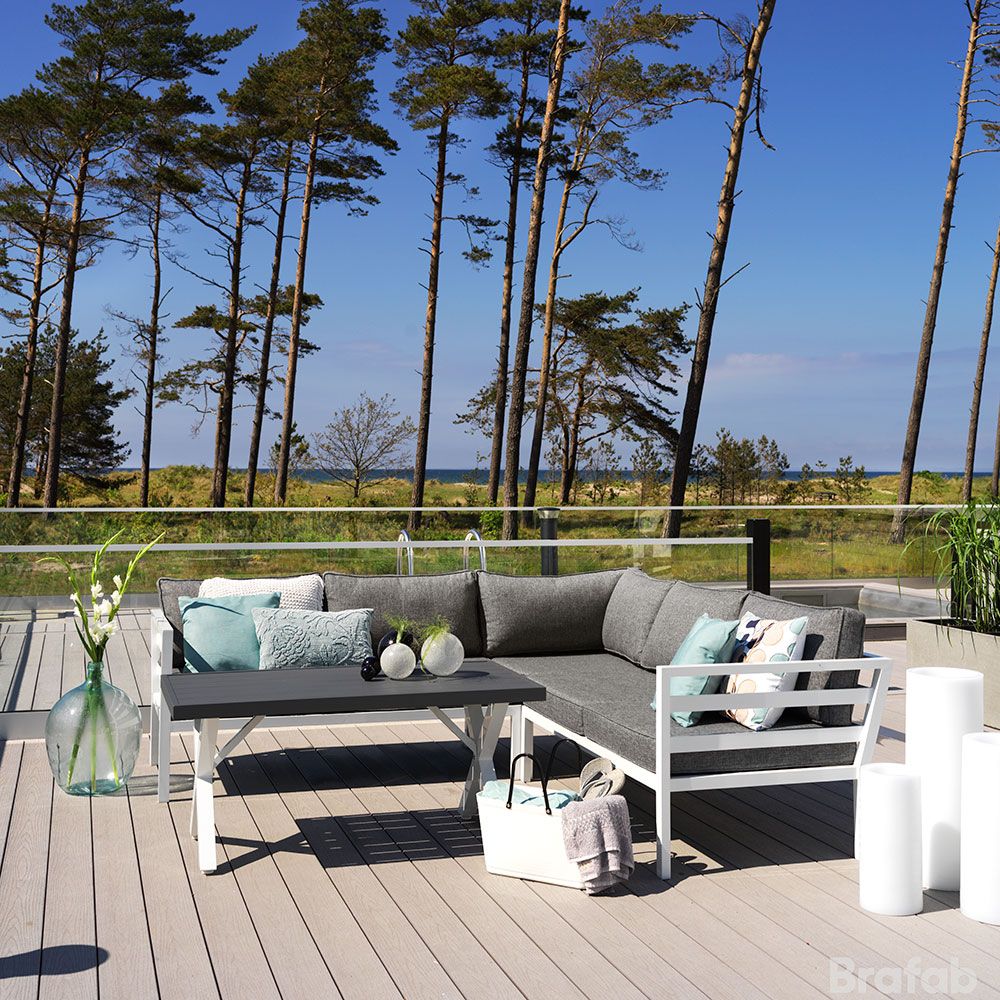 Weldon Loungegruppe Hvid Brafab