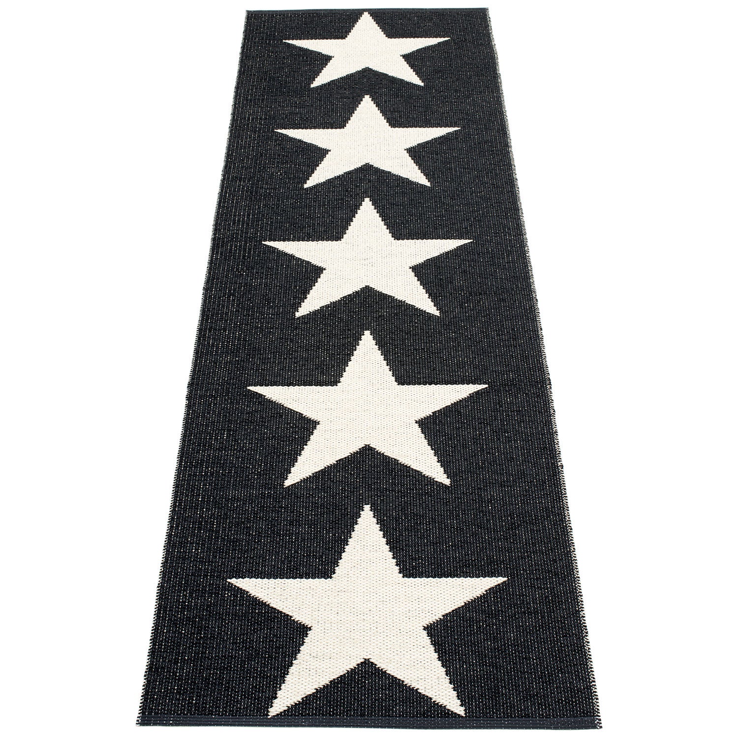 Viggo tæppe 70x250 cm one black / vanilla 