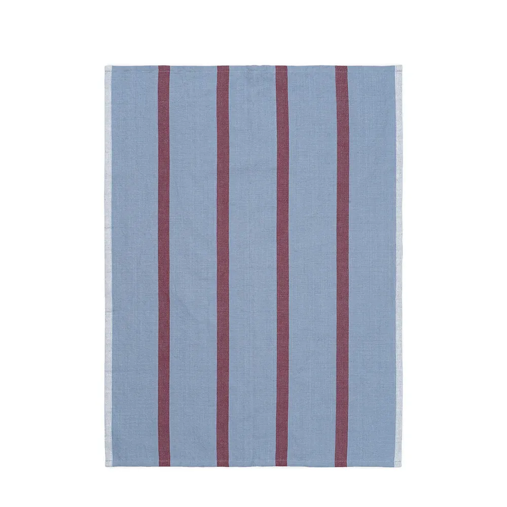 Ferm Living Hale viskestykke 50x70 cm Faded blue-burgundy