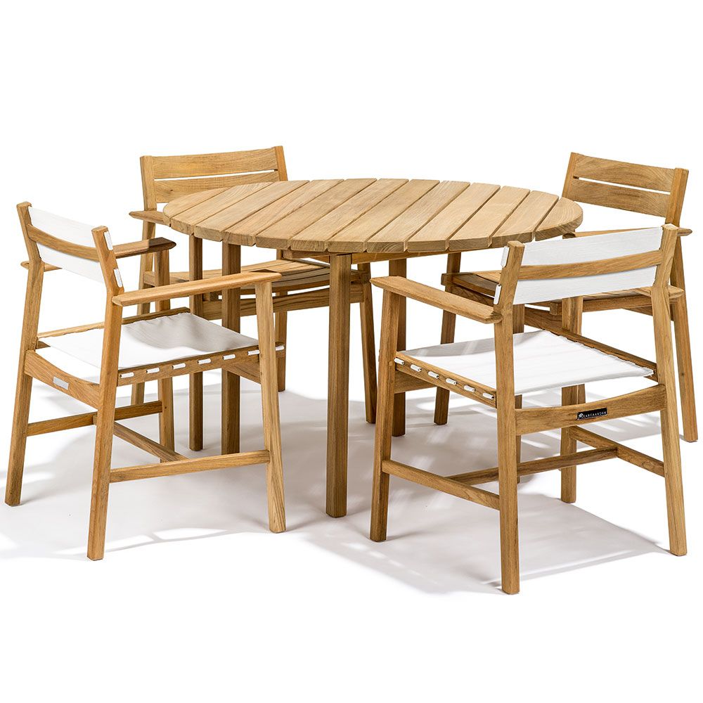 Djurö Stol/Karmstol Teak/Teak Skargaarden