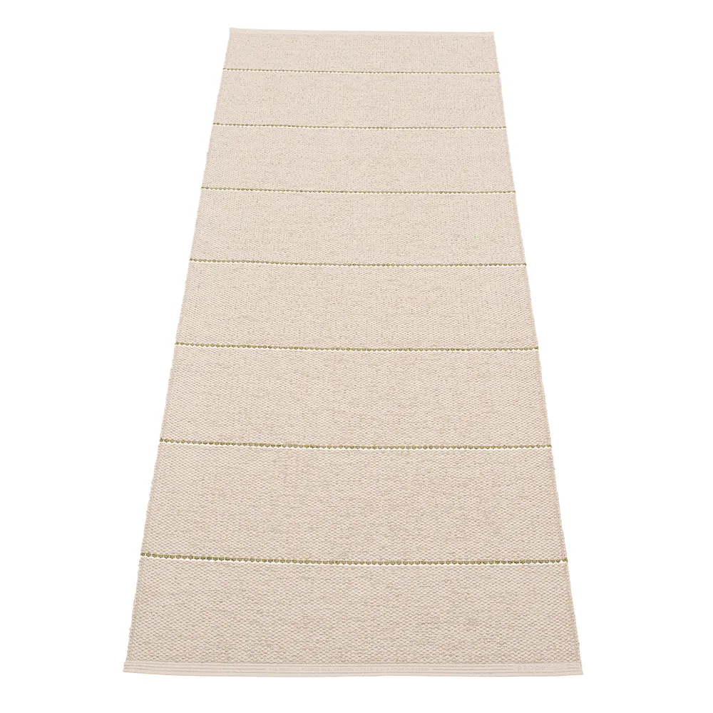 Pappelina, Lea tæppe Linen/Pine/Vanilla 70 x 225 cm