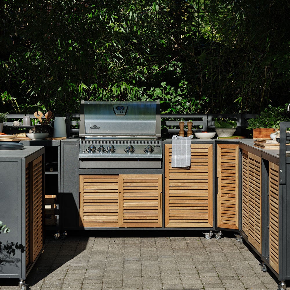 Fornax Køkkendel Hjørne Stor Sort/Grå Brafab