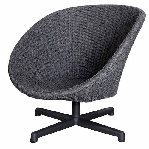 Peacock drejestol med aluminiumsben