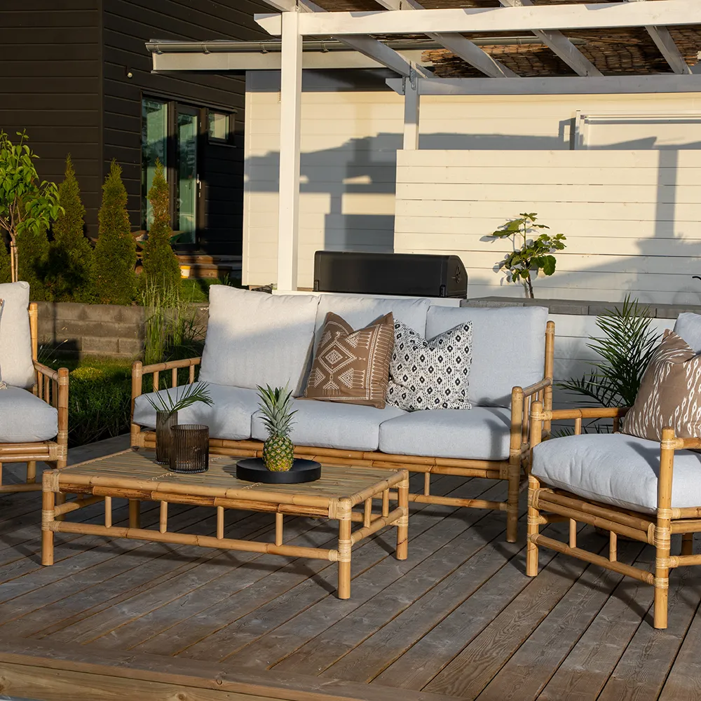 Cane sofabord 70x120 cm Bambus