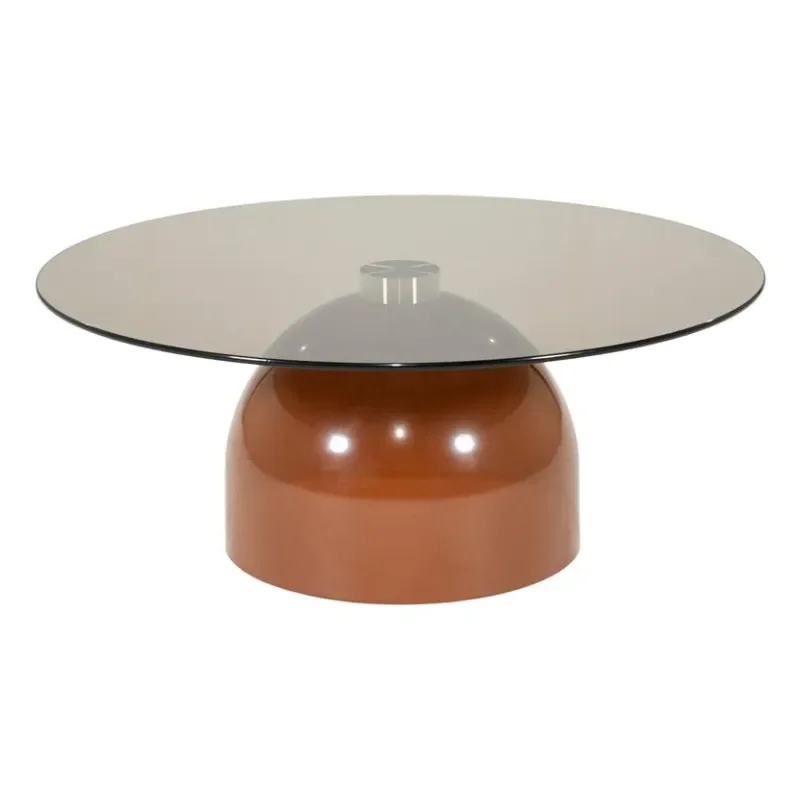 Irona large sofabord 80x80x33 cm glas brun