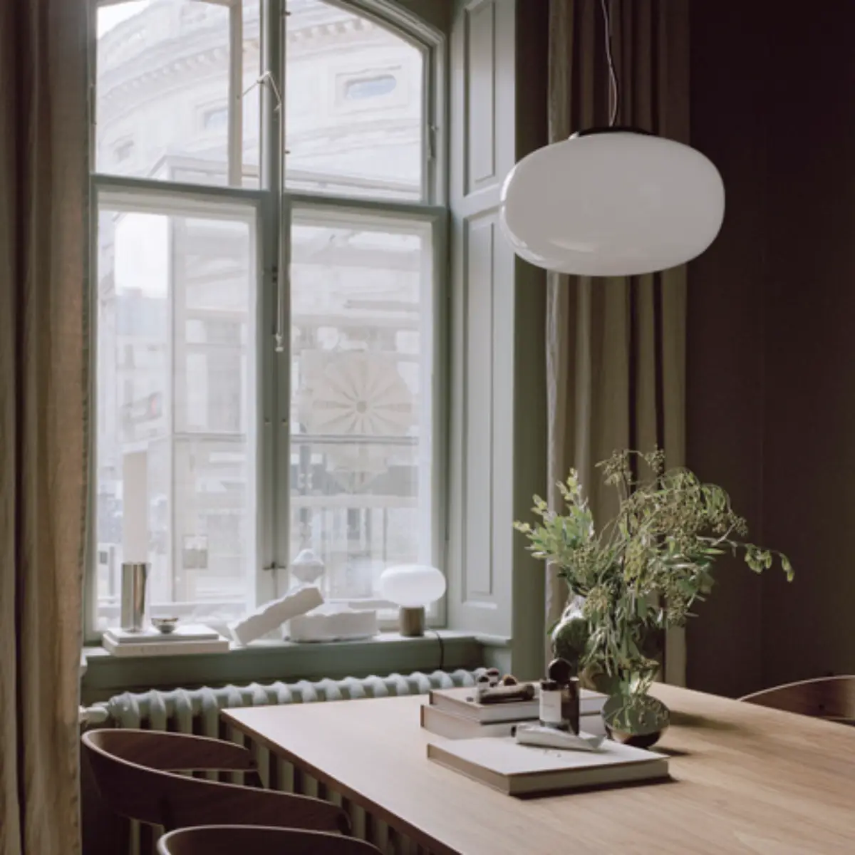 Karl-Johan Pendel Ø40 Hvidt Opalglas