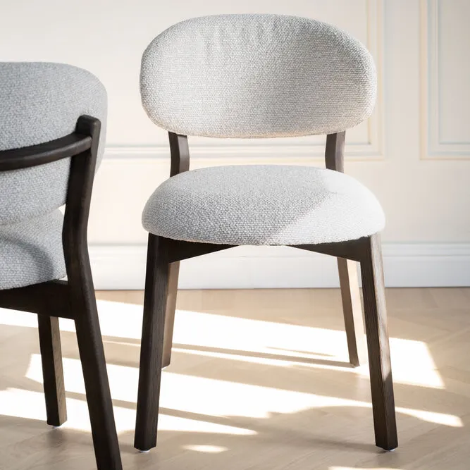 Patterson stol beige stof / brun eg