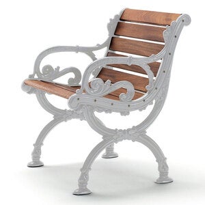 Byarum lænestol / stativ: natur / træ: olieret mahogni