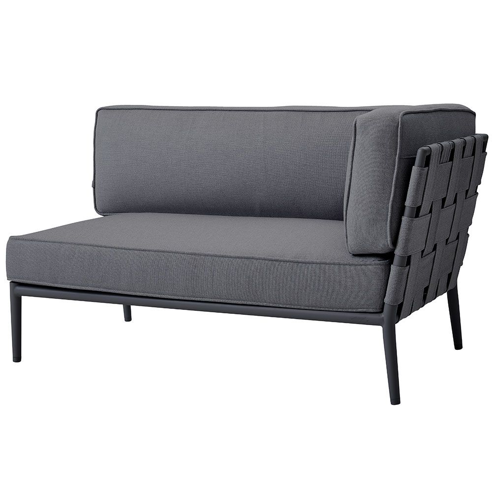 Cane-line, Conic 2-personers sofa, venstre, grå